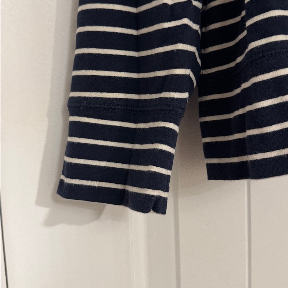 L.L. Bean Blue and White Striped Zip Up - Picture 4 of 5